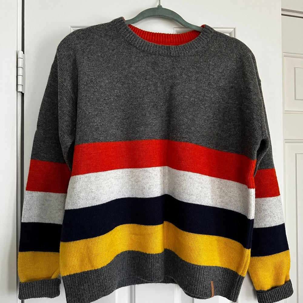 Colorful Striped Women's Sweater XS runs big